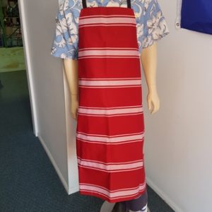 Red/White Bibed Cotton Apron