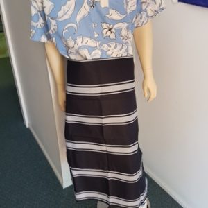 Blue/White Cotton Waist Apron